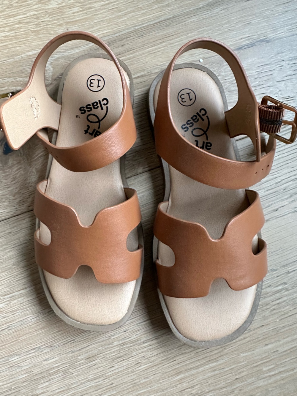 art class Double-Strap Casual Sandals Cognac Brown 13